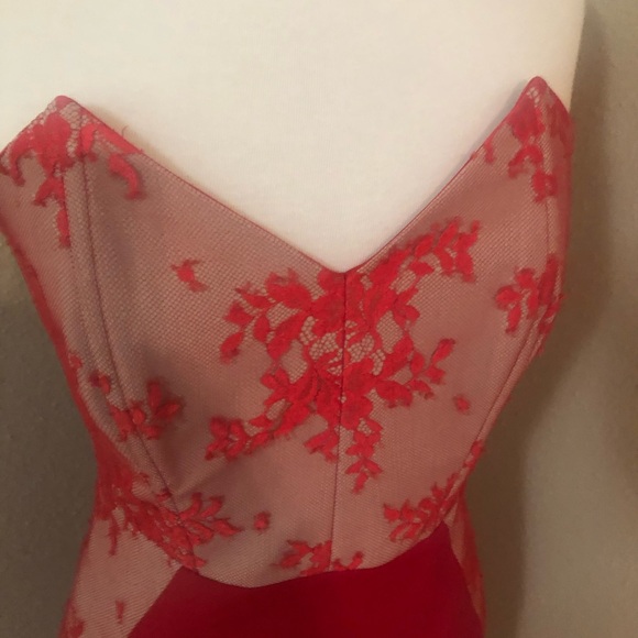 MASON Red Lace Dress - Picture 2 of 7
